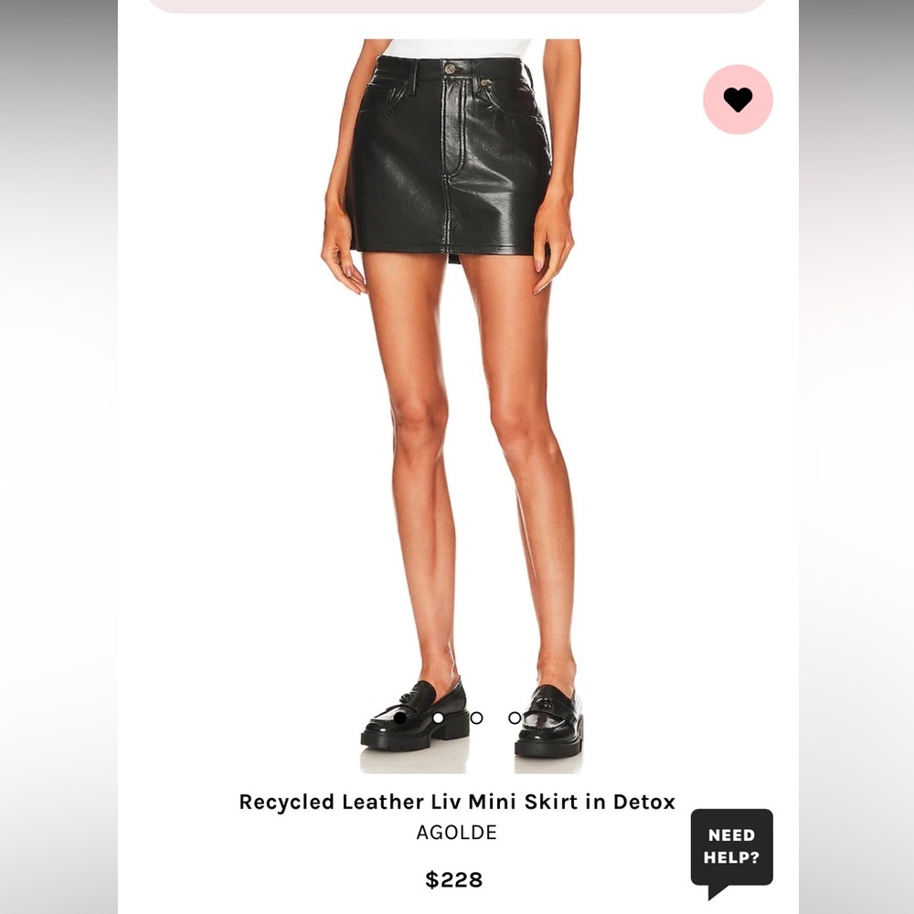 AGOLDE LEATHER SKIRT